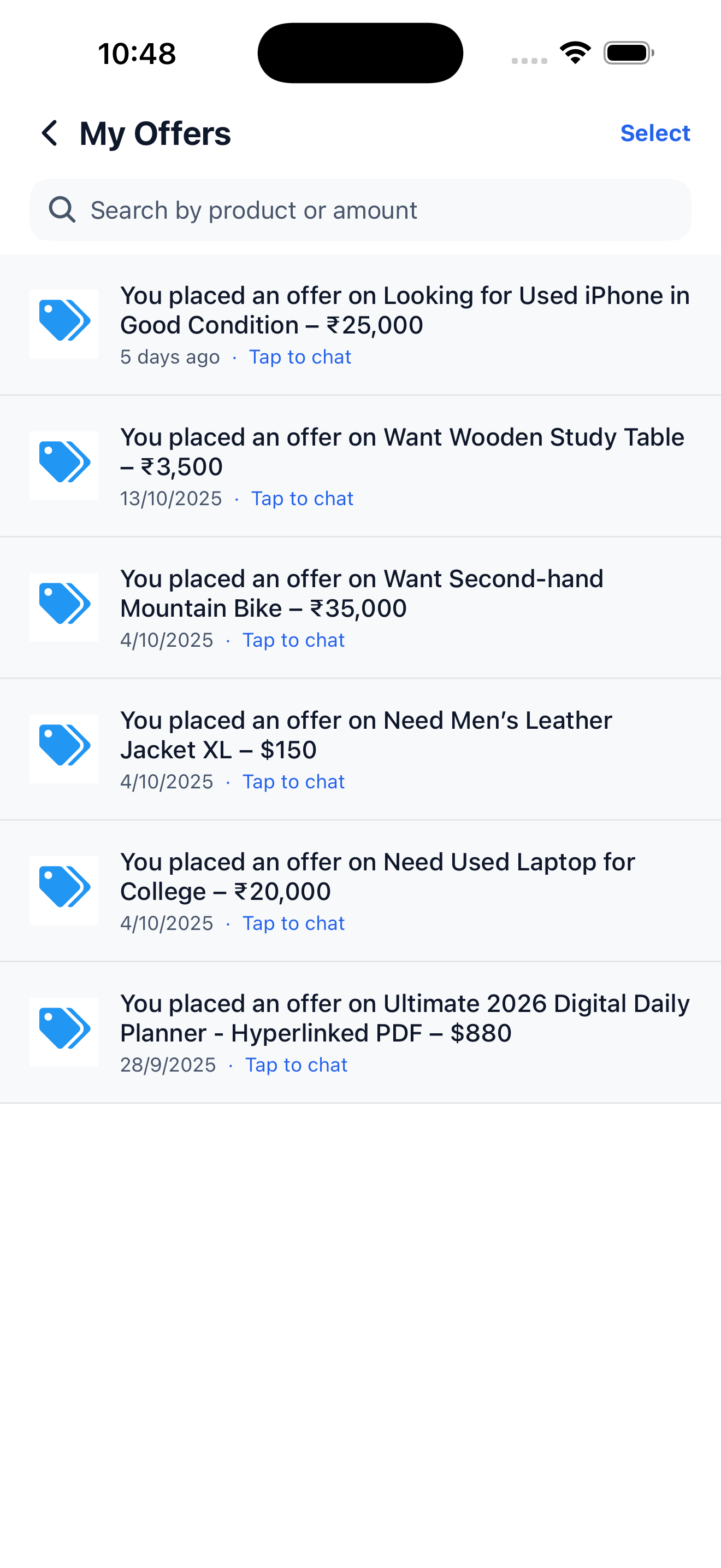 Notifications screenshot